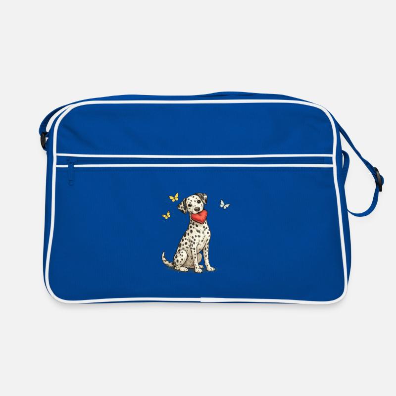 Chiot dalmate au cœur et aux papillons Sac Retro