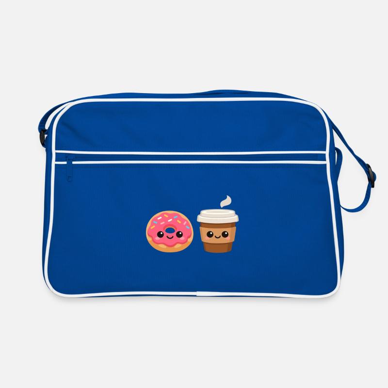 Donut- und Kaffeefreunde Retro Tasche