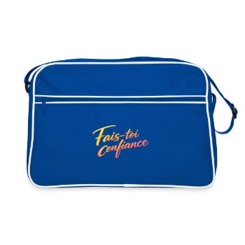 Fais toi confiance — dégradé chaud - Sac Retro - bleu/blanc - Devant
