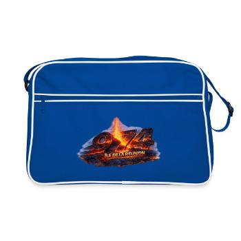 Volcan 974 Île de la Réunion - Sac Retro - bleu/blanc - Devant