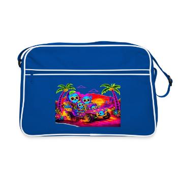 Neon Skull Safari Jeep Vibes - Sac Retro - bleu/blanc - Devant
