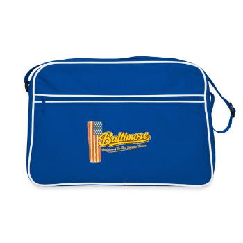Baltimore Retro Vintage Flag Design - Retro Bag - blue/white - Front