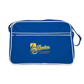 Boston Skyline Rétro Vintage Design - Sac Retro - bleu/blanc - Devant