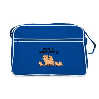 La maison, c’est là où est maman – la famille des ours - Sac Retro - bleu/blanc - Devant