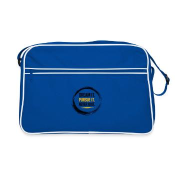 Pursue It Bold Motivational Stamp - Retro Bag - blue/white - Front