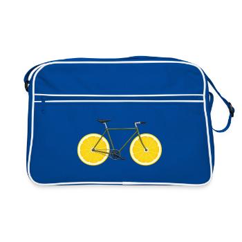 Vélo Vélo Citrons Drôles - Sac Retro - bleu/blanc - Devant