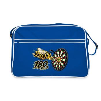 Wespe auf 180  - Retro Tasche - Blau/Weiß - Vorne