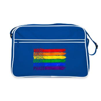 War Dann Wohl Doch Keine Phase LGBTQ - Retro Tasche - Blau/Weiß - Vorne