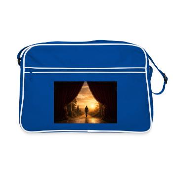 Geh zur Goldenen Morgendämmerung - Retro Tasche - Blau/Weiß - Vorne