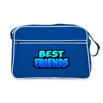 best friends | meilleur ami - Sac Retro - bleu/blanc - Devant