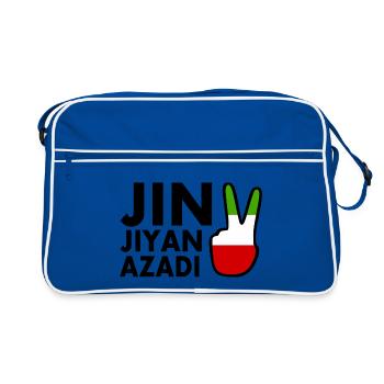 jin jiyan azadi - Sac Retro - bleu/blanc - Devant