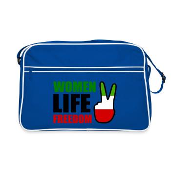 Women life freedom iran - Retro Bag - blue/white - Front