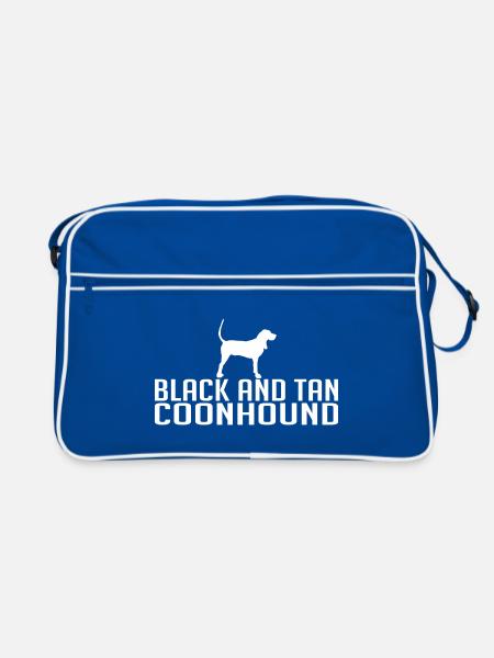 BLACK AND TAN COONHOUND Chiens de race de chiens Wilsigns - Sac Retro - bleu/blanc - Devant