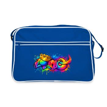 Cano - Retro Tasche - Blau/Weiß - Vorne