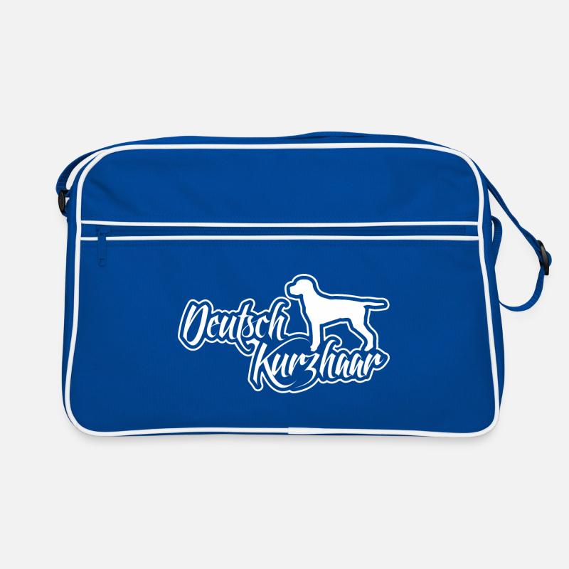 DEUTSCH KURZHAAR Hunderasse Jagdhunde Wilsigns - Retro Tasche - Blau/Weiß