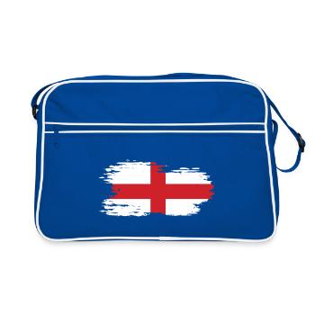 England - National flag, brush effect - Retro Bag - blue/white - Front