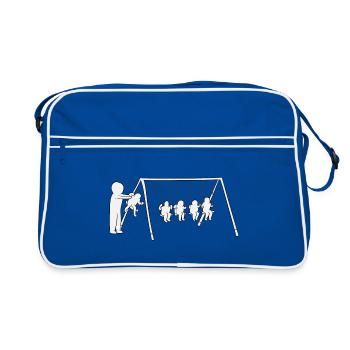 Physiker - Physiker sind die besseren Eltern - Retro Tasche - Blau/Weiß - Vorne