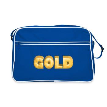 Gold gold Barres de police de texte Gold - Sac Retro - bleu/blanc - Devant