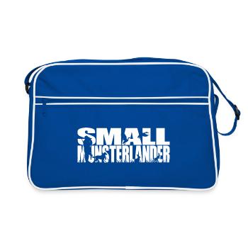 SMALL MUNSTERLANDER Jagdhund Wilsigns Jagdhunde - Retro Tasche - Blau/Weiß - Vorne