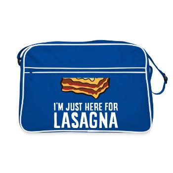 Lasagne - I'm just here for Lasagna - Sac Retro - bleu/blanc - Devant