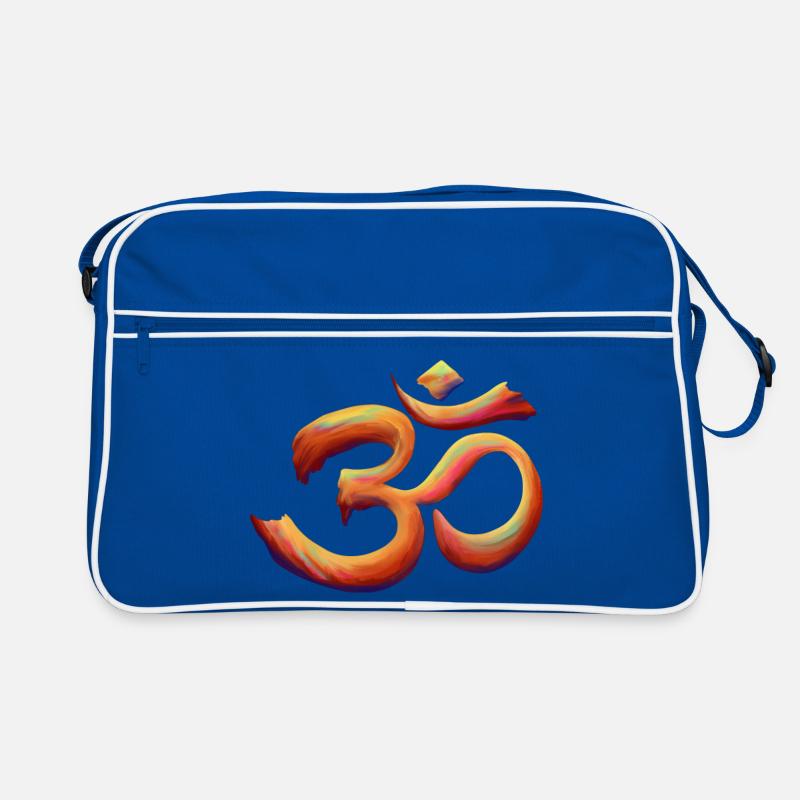 Om Regenbogenbürste Retro Tasche