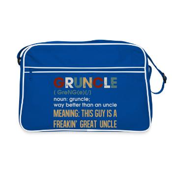 Gruncle: The Great Uncle Vibe - Retro Bag - blue/white - Front
