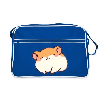 Hamster endormi - Sac Retro - bleu/blanc - Devant