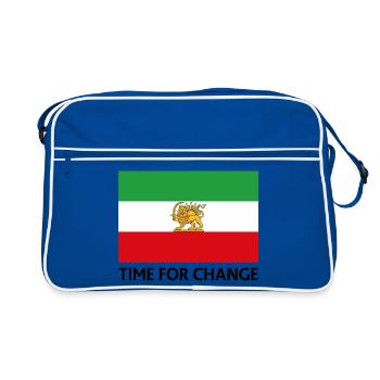 Motif historique du Lion et du Soleil - Sac Retro - bleu/blanc - Devant