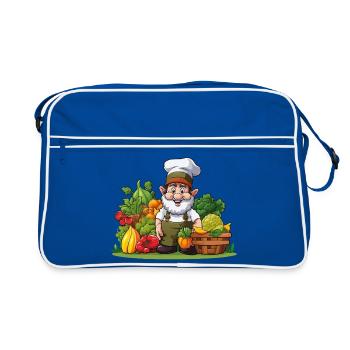 Chef chez Gemüseparadies - Sac Retro - bleu/blanc - Devant