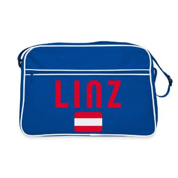 Linz Austria Flag - Retro Bag - blue/white - Front