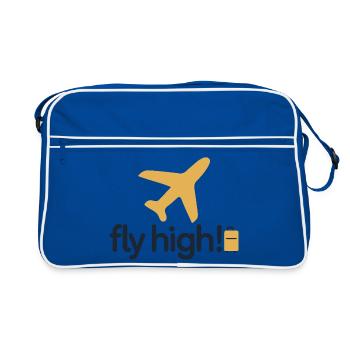 T-shirt Fly High Travel Icon - Sac Retro - bleu/blanc - Devant