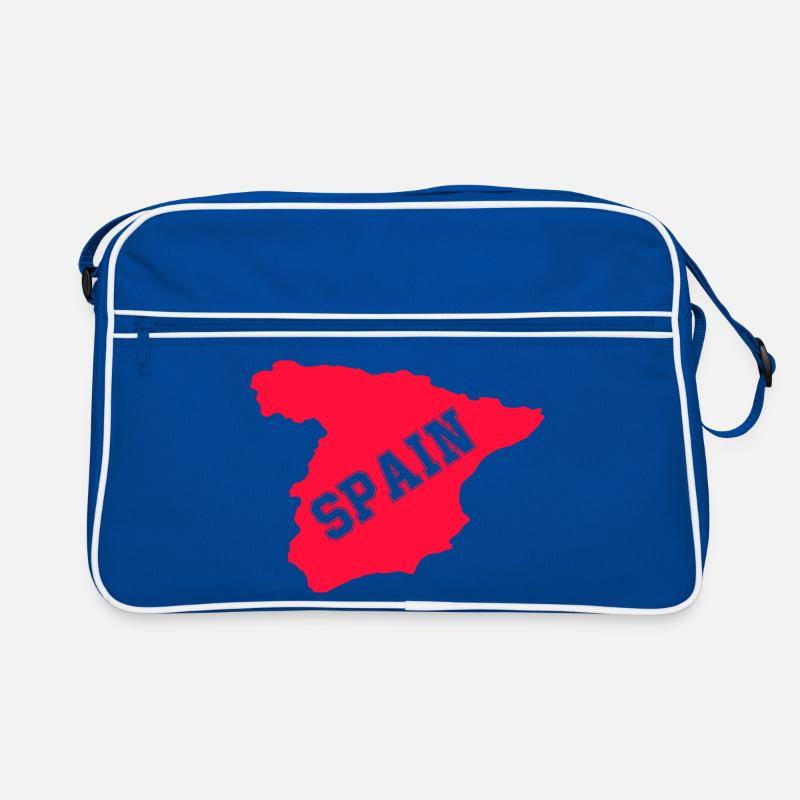 Spanien Silhouette mit diagonaler SPAIN Retro Tasche