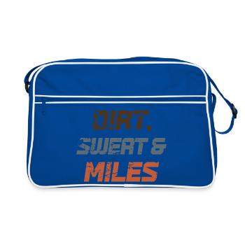 Saleté, Sueur et Kilomètres - Sac Retro - bleu/blanc - Devant