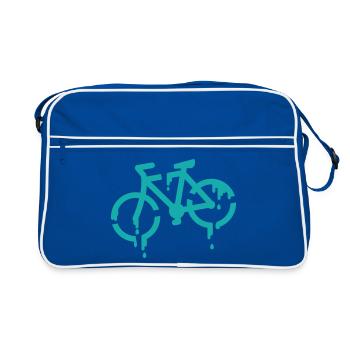 stencil bike - Retro Bag - blue/white - Front