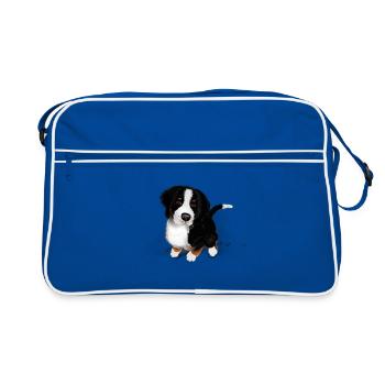 Chien de montagne bernois - Sac Retro - bleu/blanc - Devant