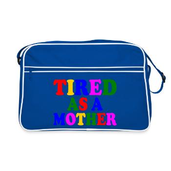 Tired as a mother - Sac Retro - bleu/blanc - Devant