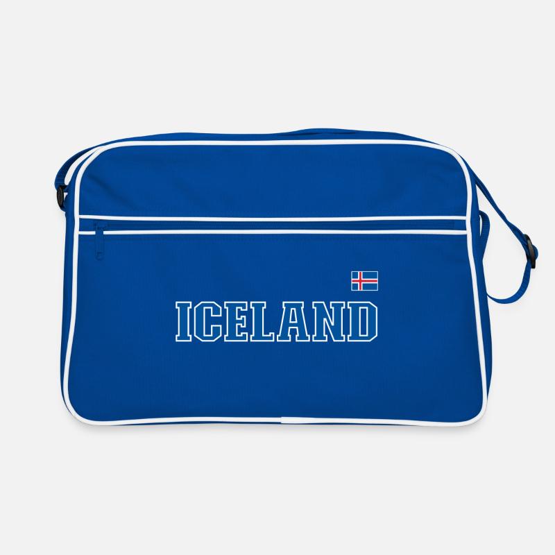 Drapeau de l’Iceland - Sac Retro - bleu/blanc