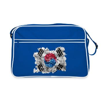 Korea (Süd-) Vintage Flagge - Retro Tasche - Blau/Weiß - Vorne