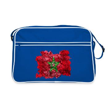 Maroc Drapeau Vintage - Sac Retro - bleu/blanc - Devant