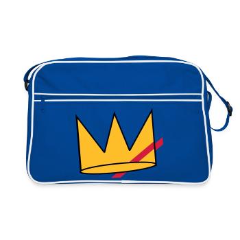 Flowers patch - Retro Bag - blue/white - Front