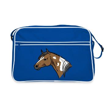 Horse Portrait - Retro Bag - blue/white - Front