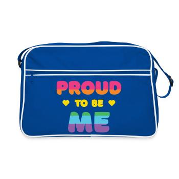 LGBTQ+ Fierté d’être moi - Mois de la fierté - Sac Retro - bleu/blanc - Devant