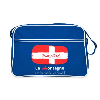 Drapeau de Savoie - Sac Retro - bleu/blanc - Devant