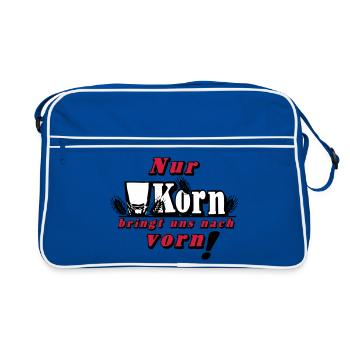 Seul le maïs nous apporte... (24) - Sac Retro - bleu/blanc - Devant