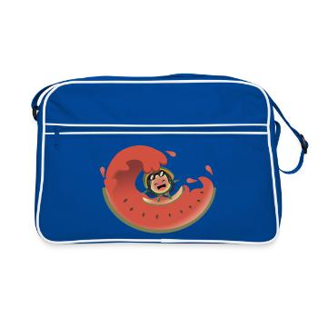 Surf pastèque - Sac Retro - bleu/blanc - Devant