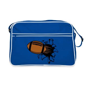 Flying Football Sprint - Retro Bag - blue/white - Front