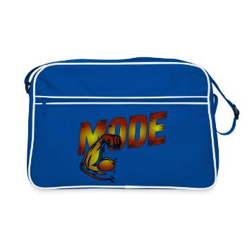 Empowerment Fist with Bold Text - Retro Bag - blue/white - Front