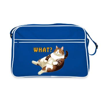 LA GRAISSE DE CHAT RÉSIDE DANS CE QU’EST LA GRAISSE DE CHAT - Sac Retro - bleu/blanc - Devant
