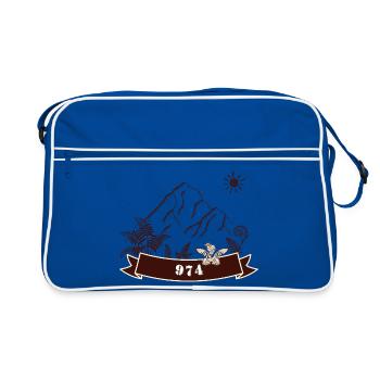 Vintage Mountains 974 Nature - Retro Bag - blue/white - Front