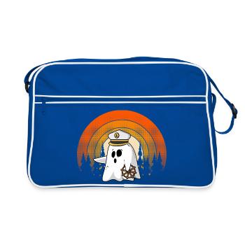 Bateau Bateau Capitaine Halloween Costume Fantôme - Sac Retro - bleu/blanc - Devant